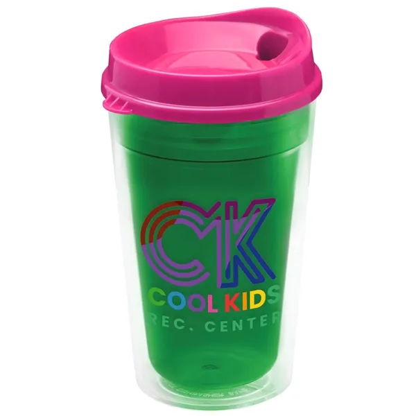 16 oz. Double-Wall Insulated Transparent Tumbler with Auto Sip Lid... from ASI 40480 Koozie Group
