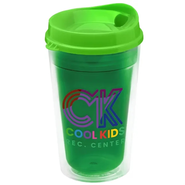 16 oz. Double-Wall Insulated Transparent Tumbler with Auto Sip Lid... from ASI 40480 Koozie Group