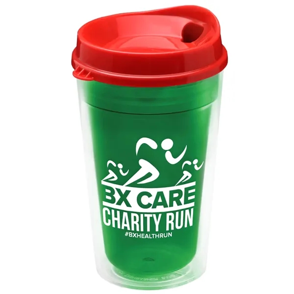 16 oz. Double-Wall Insulated Transparent Tumbler with Auto Sip Lid... from ASI 40480 Koozie Group