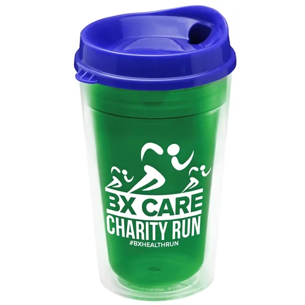 16 oz. Double-Wall Insulated Transparent Tumbler with Auto Sip Lid... from ASI 40480 Koozie Group