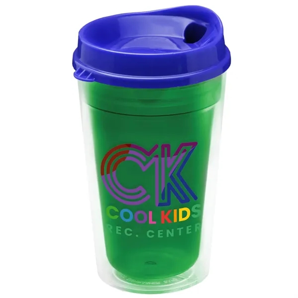 16 oz. Double-Wall Insulated Transparent Tumbler with Auto Sip Lid... from ASI 40480 Koozie Group