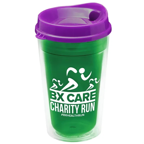 16 oz. Double-Wall Insulated Transparent Tumbler with Auto Sip Lid... from ASI 40480 Koozie Group