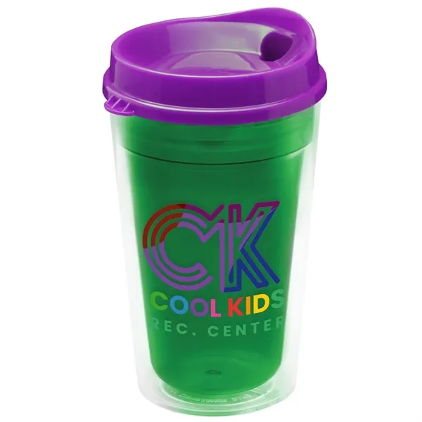 16 oz. Double-Wall Insulated Transparent Tumbler with Auto Sip Lid... from ASI 40480 Koozie Group