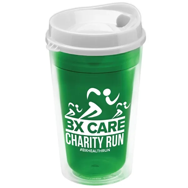 16 oz. Double-Wall Insulated Transparent Tumbler with Auto Sip Lid... from ASI 40480 Koozie Group