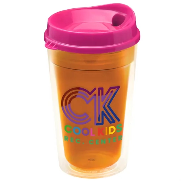 16 oz. Double-Wall Insulated Transparent Tumbler with Auto Sip Lid... from ASI 40480 Koozie Group