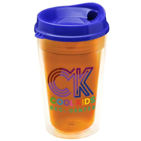 16 oz. Double-Wall Insulated Transparent Tumbler with Auto Sip Lid... from ASI 40480 Koozie Group