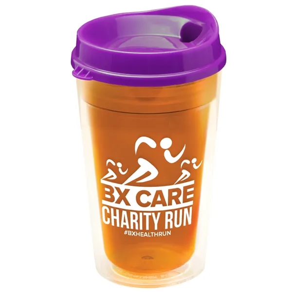 16 oz. Double-Wall Insulated Transparent Tumbler with Auto Sip Lid... from ASI 40480 Koozie Group