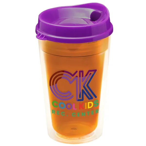16 oz. Double-Wall Insulated Transparent Tumbler with Auto Sip Lid... from ASI 40480 Koozie Group