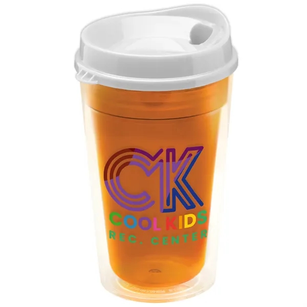 16 oz. Double-Wall Insulated Transparent Tumbler with Auto Sip Lid... from ASI 40480 Koozie Group