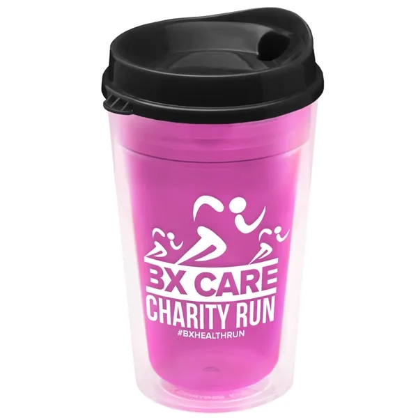 16 oz. Double-Wall Insulated Transparent Tumbler with Auto Sip Lid... from ASI 40480 Koozie Group