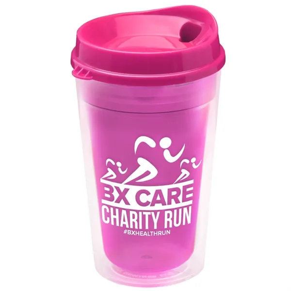 16 oz. Double-Wall Insulated Transparent Tumbler with Auto Sip Lid... from ASI 40480 Koozie Group