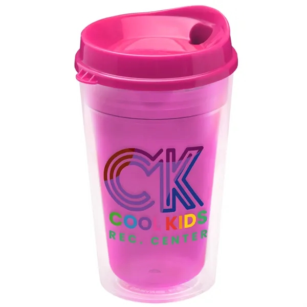 16 oz. Double-Wall Insulated Transparent Tumbler with Auto Sip Lid... from ASI 40480 Koozie Group