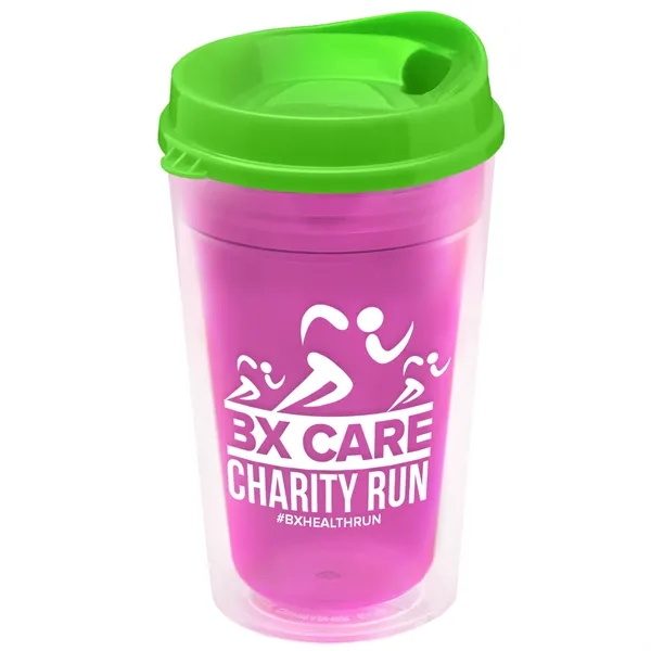 16 oz. Double-Wall Insulated Transparent Tumbler with Auto Sip Lid... from ASI 40480 Koozie Group