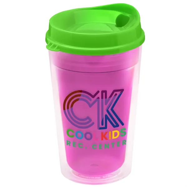 16 oz. Double-Wall Insulated Transparent Tumbler with Auto Sip Lid... from ASI 40480 Koozie Group