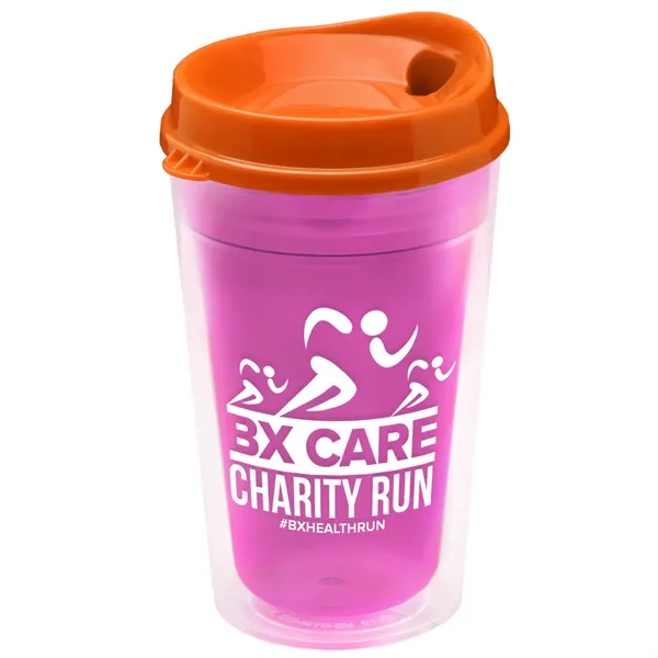 16 oz. Double-Wall Insulated Transparent Tumbler with Auto Sip Lid... from ASI 40480 Koozie Group