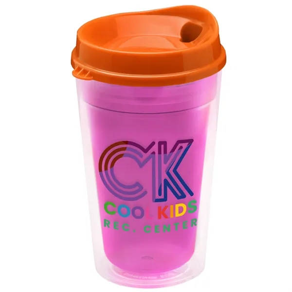 16 oz. Double-Wall Insulated Transparent Tumbler with Auto Sip Lid... from ASI 40480 Koozie Group
