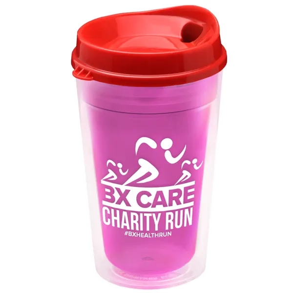 16 oz. Double-Wall Insulated Transparent Tumbler with Auto Sip Lid... from ASI 40480 Koozie Group