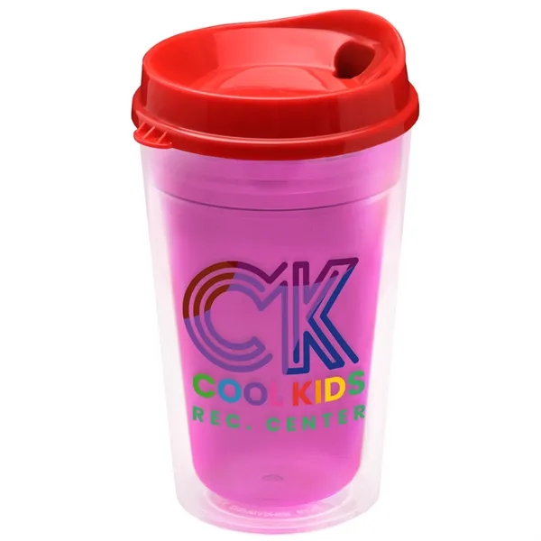 16 oz. Double-Wall Insulated Transparent Tumbler with Auto Sip Lid... from ASI 40480 Koozie Group