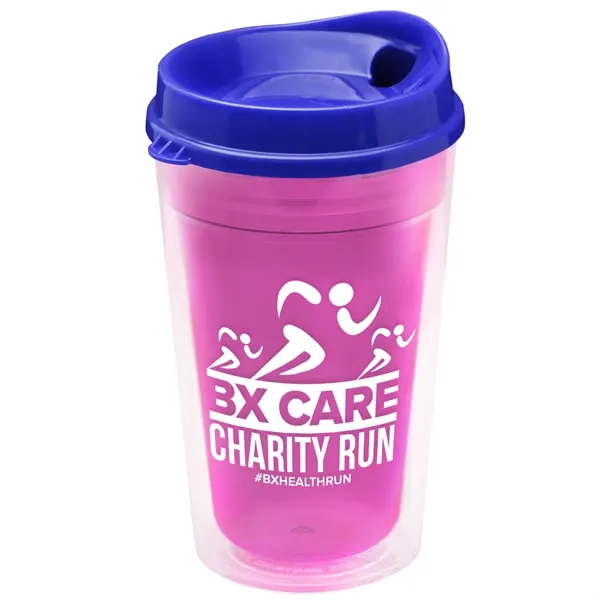 16 oz. Double-Wall Insulated Transparent Tumbler with Auto Sip Lid... from ASI 40480 Koozie Group