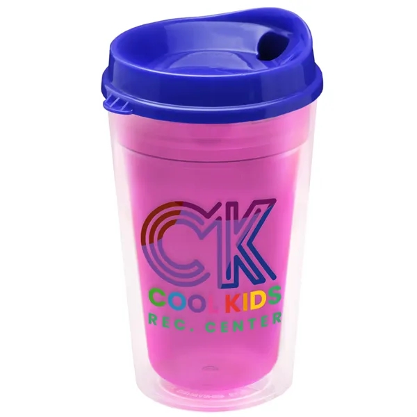 16 oz. Double-Wall Insulated Transparent Tumbler with Auto Sip Lid... from ASI 40480 Koozie Group