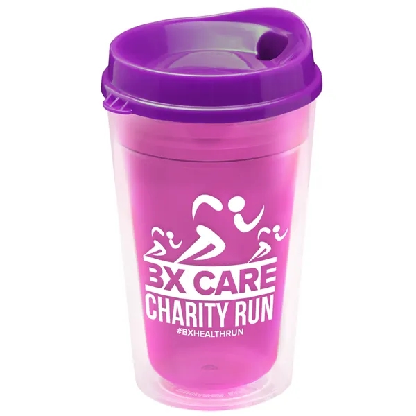 16 oz. Double-Wall Insulated Transparent Tumbler with Auto Sip Lid... from ASI 40480 Koozie Group