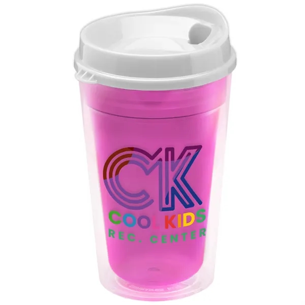 16 oz. Double-Wall Insulated Transparent Tumbler with Auto Sip Lid... from ASI 40480 Koozie Group