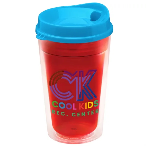 16 oz. Double-Wall Insulated Transparent Tumbler with Auto Sip Lid... from ASI 40480 Koozie Group