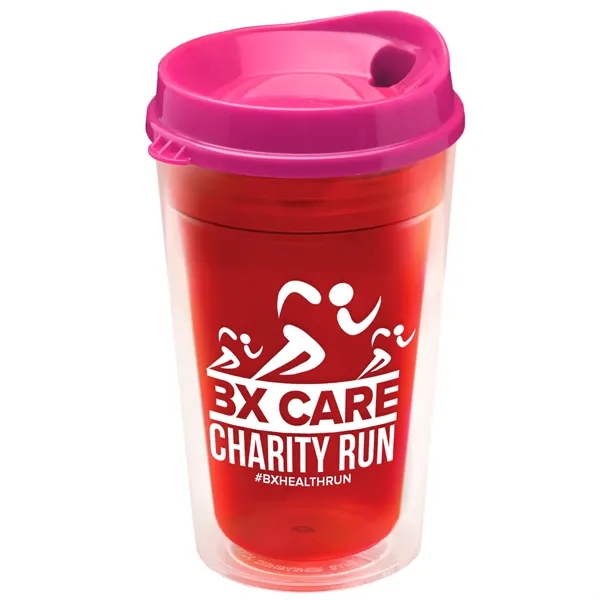 16 oz. Double-Wall Insulated Transparent Tumbler with Auto Sip Lid... from ASI 40480 Koozie Group