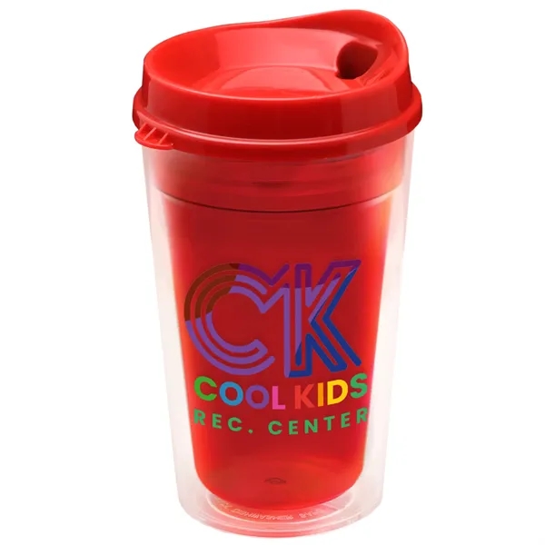 16 oz. Double-Wall Insulated Transparent Tumbler with Auto Sip Lid... from ASI 40480 Koozie Group