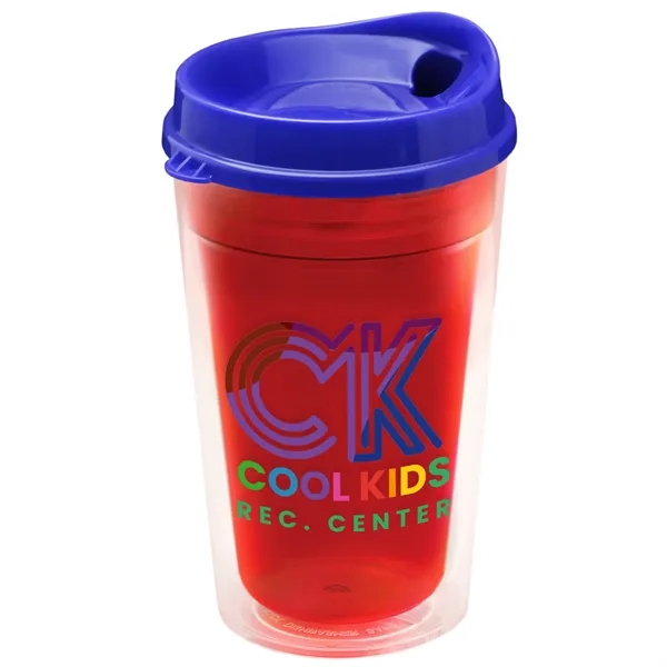 16 oz. Double-Wall Insulated Transparent Tumbler with Auto Sip Lid... from ASI 40480 Koozie Group
