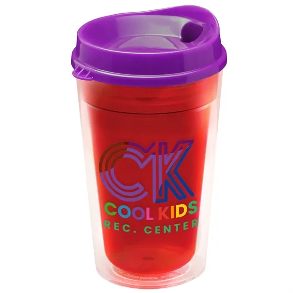 16 oz. Double-Wall Insulated Transparent Tumbler with Auto Sip Lid... from ASI 40480 Koozie Group