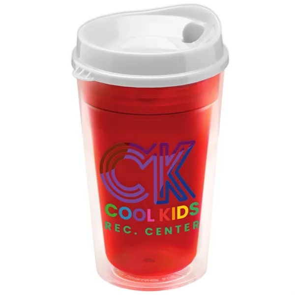 16 oz. Double-Wall Insulated Transparent Tumbler with Auto Sip Lid... from ASI 40480 Koozie Group