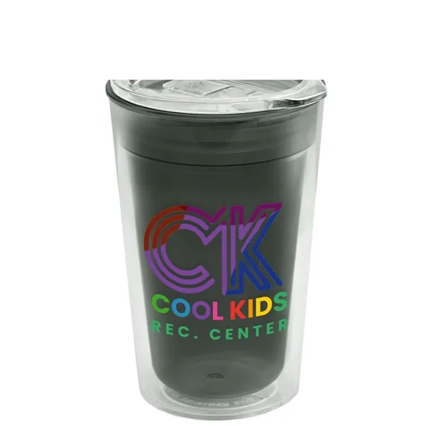 16 oz. Double-Wall Insulated Transparent Tumbler with Auto Sip Lid... from ASI 40480 Koozie Group