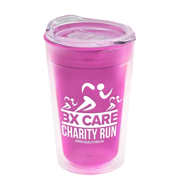 16 oz. Double-Wall Insulated Transparent Tumbler with Auto Sip Lid... from ASI 40480 Koozie Group