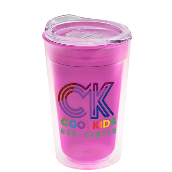 16 oz. Double-Wall Insulated Transparent Tumbler with Auto Sip Lid... from ASI 40480 Koozie Group