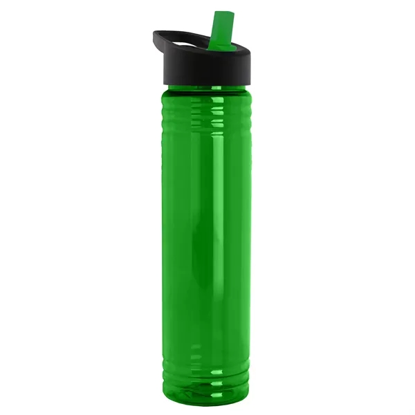 32 oz. Transparent Bottle with Flip Straw lid. Slim Cylinder Design... from ASI 40480 Koozie Group