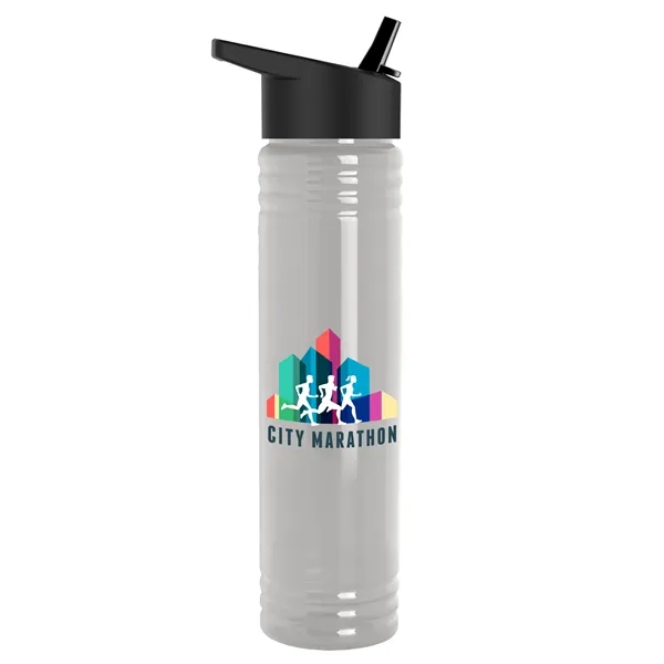 32 oz. Transparent Bottle with Flip Straw lid. Slim Cylinder Design... from ASI 40480 Koozie Group
