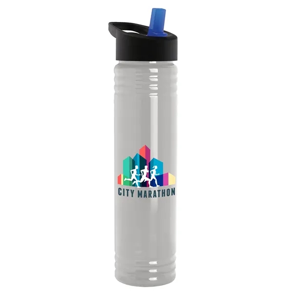 32 oz. Transparent Bottle with Flip Straw lid. Slim Cylinder Design... from ASI 40480 Koozie Group