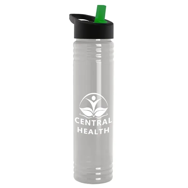 32 oz. Transparent Bottle with Flip Straw lid. Slim Cylinder Design... from ASI 40480 Koozie Group