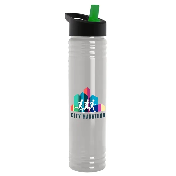 32 oz. Transparent Bottle with Flip Straw lid. Slim Cylinder Design... from ASI 40480 Koozie Group