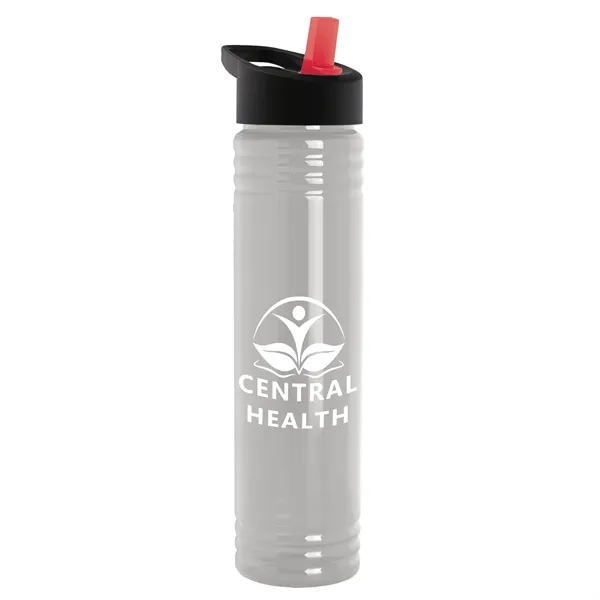 32 oz. Transparent Bottle with Flip Straw lid. Slim Cylinder Design... from ASI 40480 Koozie Group