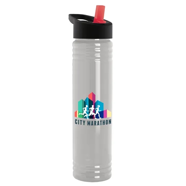 32 oz. Transparent Bottle with Flip Straw lid. Slim Cylinder Design... from ASI 40480 Koozie Group
