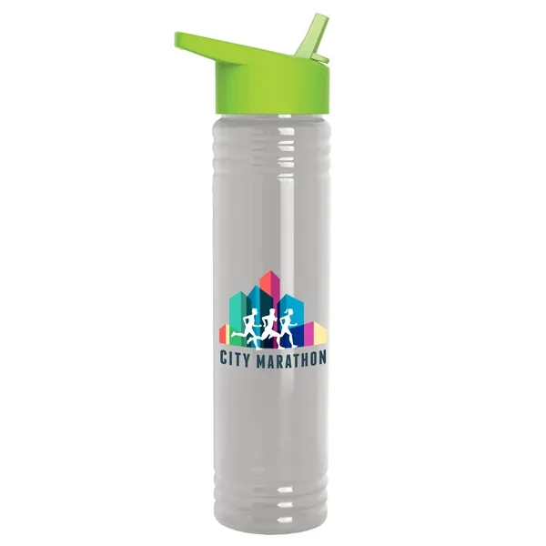 32 oz. Transparent Bottle with Flip Straw lid. Slim Cylinder Design... from ASI 40480 Koozie Group