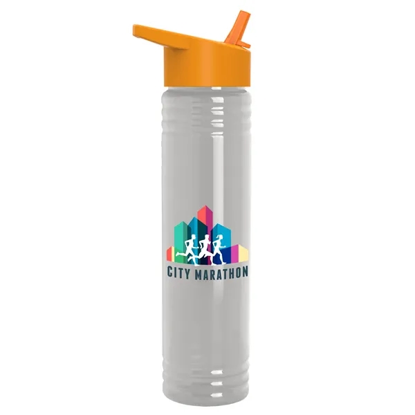 32 oz. Transparent Bottle with Flip Straw lid. Slim Cylinder Design... from ASI 40480 Koozie Group