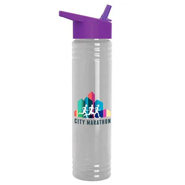 32 oz. Transparent Bottle with Flip Straw lid. Slim Cylinder Design... from ASI 40480 Koozie Group