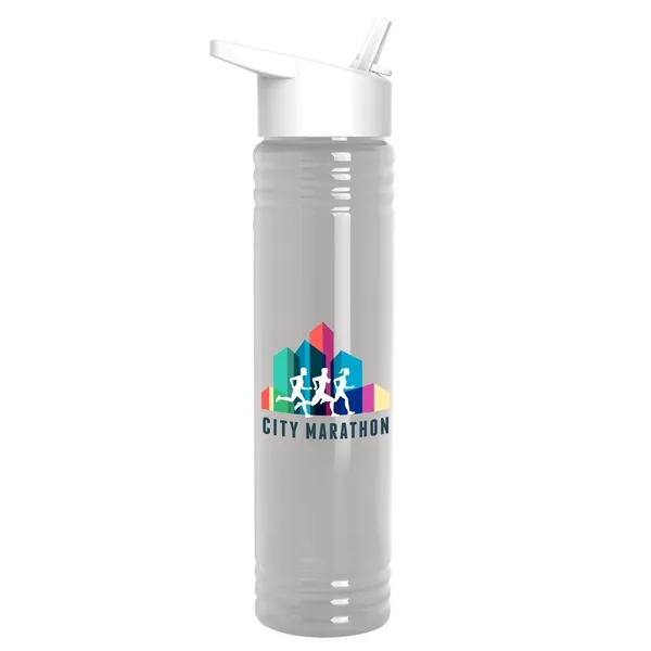 32 oz. Transparent Bottle with Flip Straw lid. Slim Cylinder Design... from ASI 40480 Koozie Group