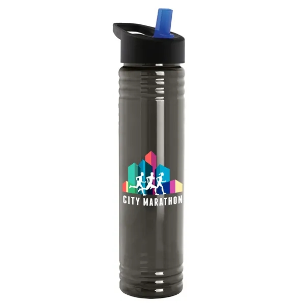 32 oz. Transparent Bottle with Flip Straw lid. Slim Cylinder Design... from ASI 40480 Koozie Group