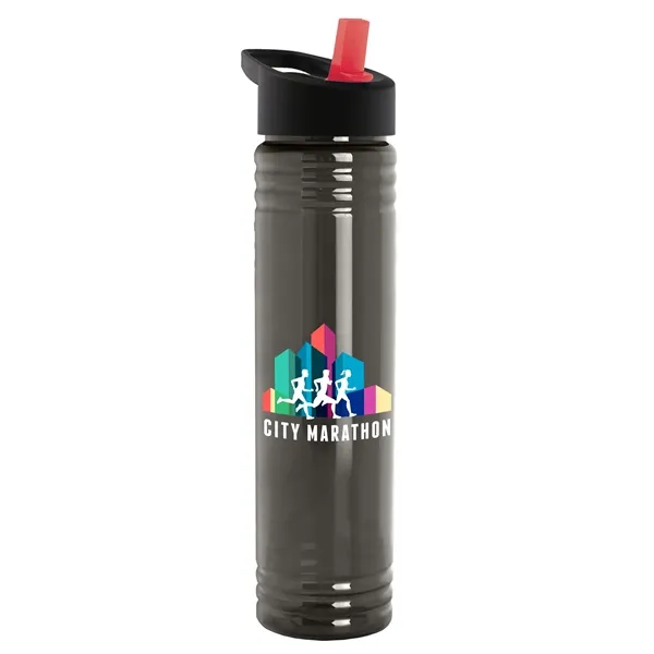 32 oz. Transparent Bottle with Flip Straw lid. Slim Cylinder Design... from ASI 40480 Koozie Group