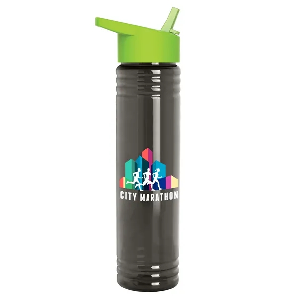 32 oz. Transparent Bottle with Flip Straw lid. Slim Cylinder Design... from ASI 40480 Koozie Group