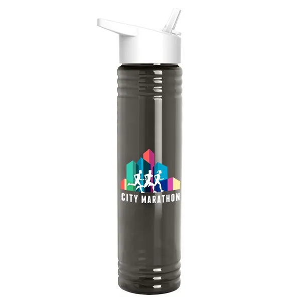 32 oz. Transparent Bottle with Flip Straw lid. Slim Cylinder Design... from ASI 40480 Koozie Group